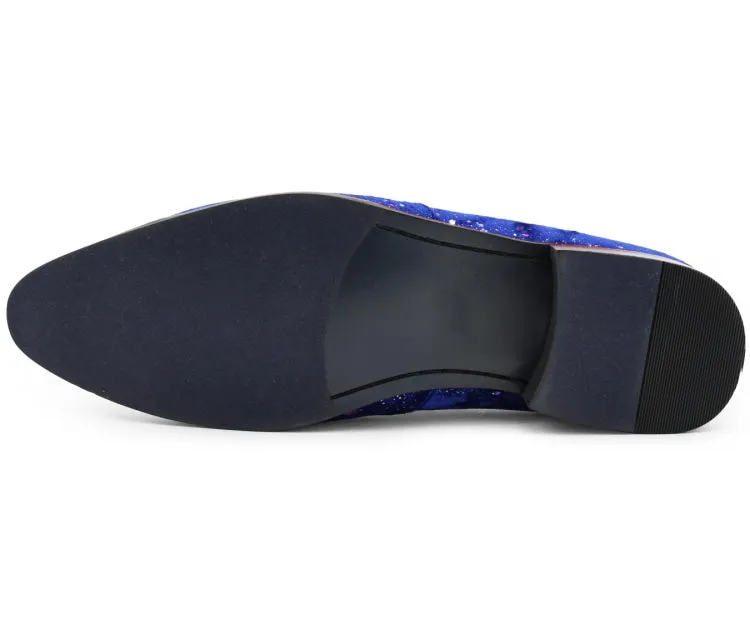 Amali Chaz Royal Men’s Gold Glitter Dress Shoes