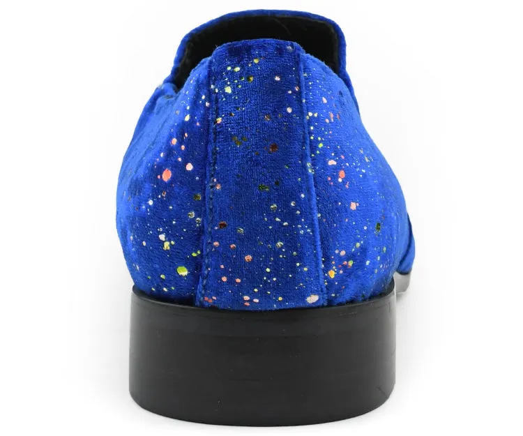 Amali Chaz Royal Men’s Gold Glitter Dress Shoes
