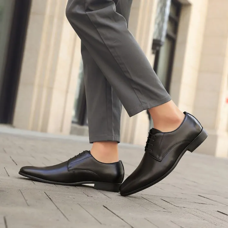 Asher Green Ag610 Black Men’s Genuine Leather Dress Shoes