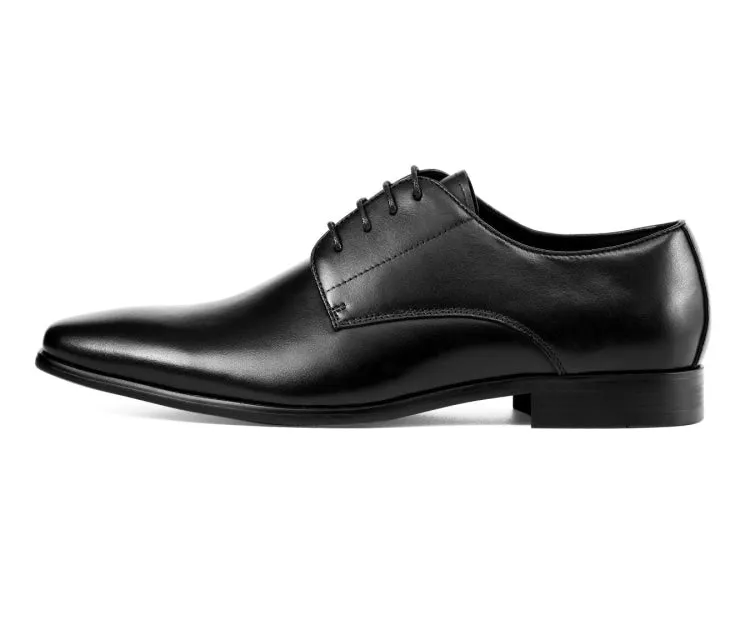 Asher Green Ag610 Black Men’s Genuine Leather Dress Shoes