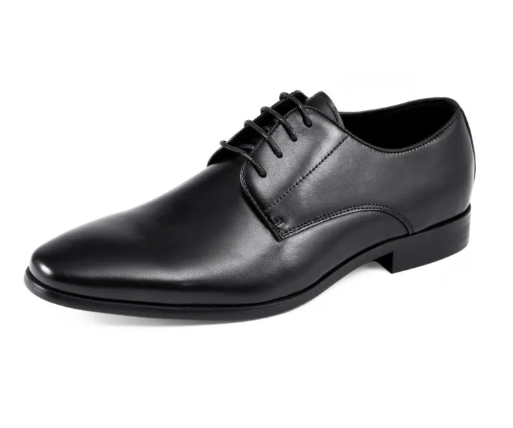 Asher Green Ag610 Black Men’s Genuine Leather Dress Shoes