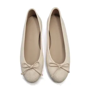 Blublonc BB Bali Ivory Snakeskin Ballet Flat