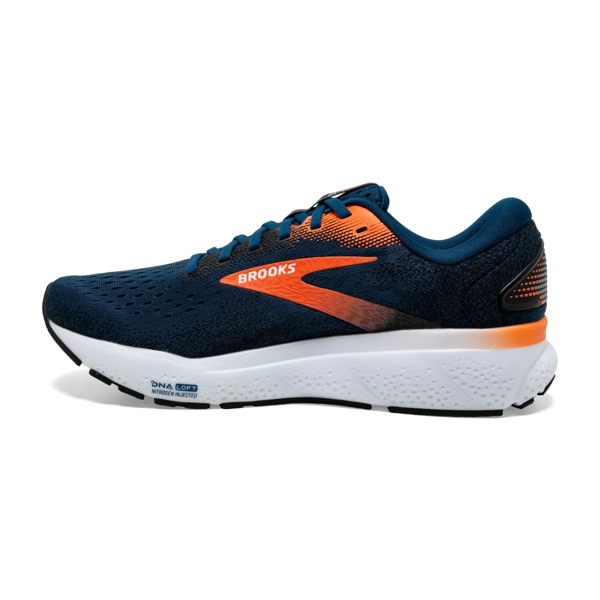 Brooks Mens Ghost 16- Blue Opal/Black/Nasturtium (1104181D474)