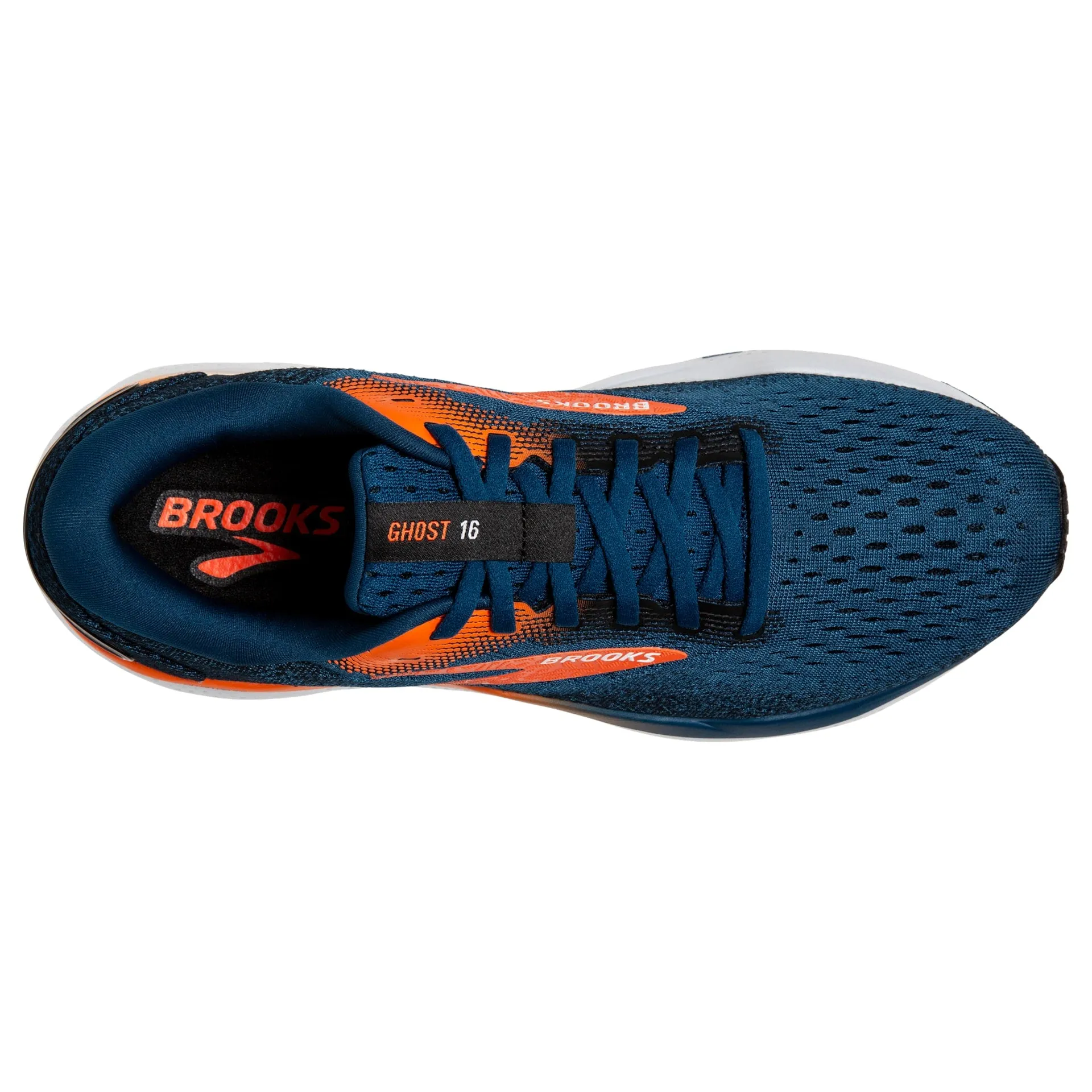 Brooks Mens Ghost 16- Blue Opal/Black/Nasturtium (1104181D474)