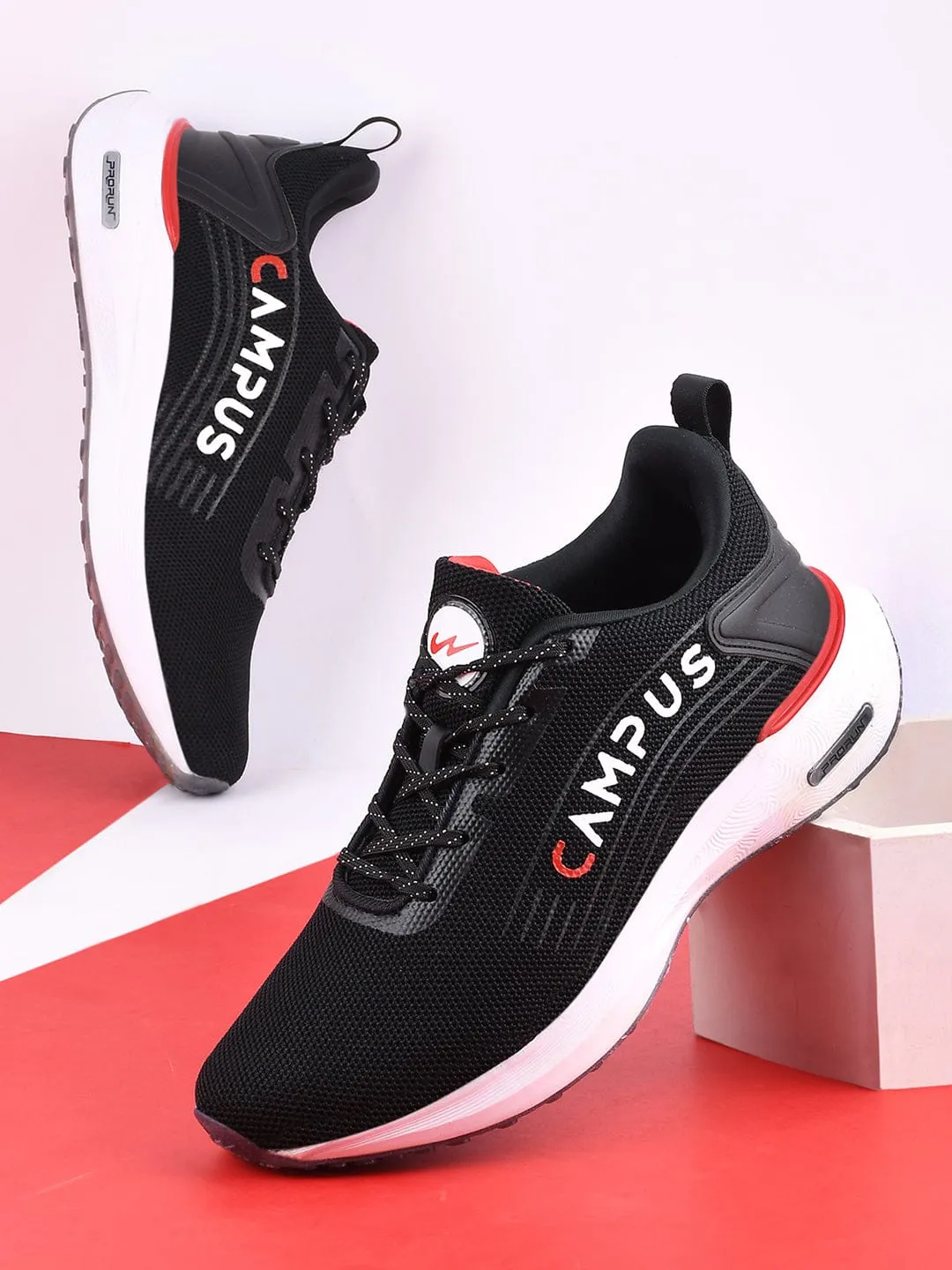 CAMP HENRY Black Men's Running Shoes