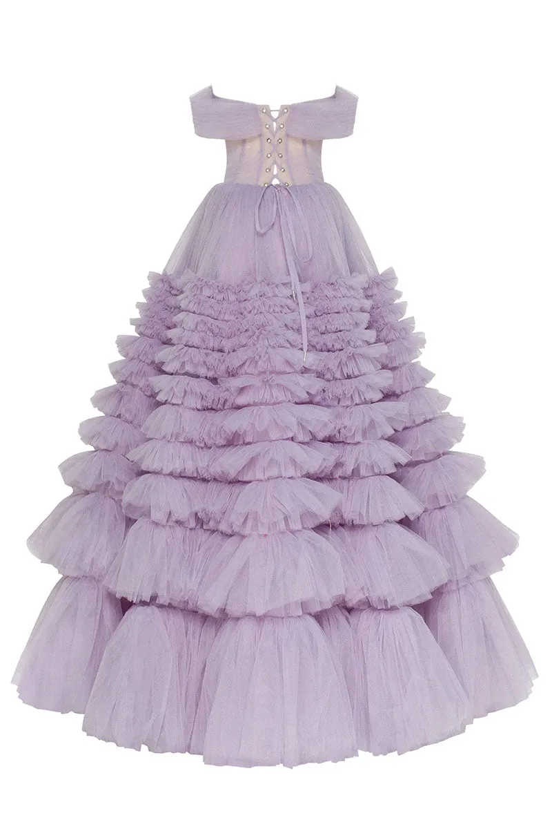 Duchess Off-The-Shoulder Graceful Prom Maxi Dress