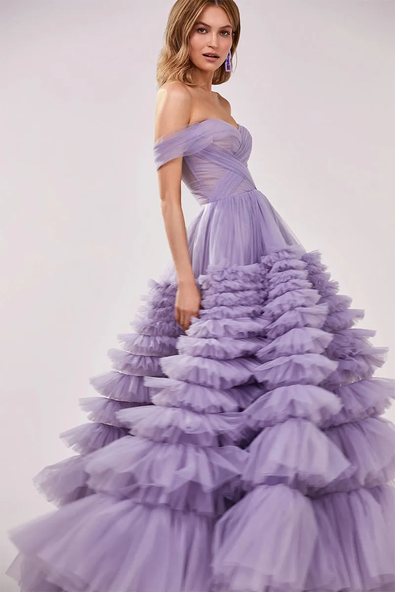 Duchess Off-The-Shoulder Graceful Prom Maxi Dress