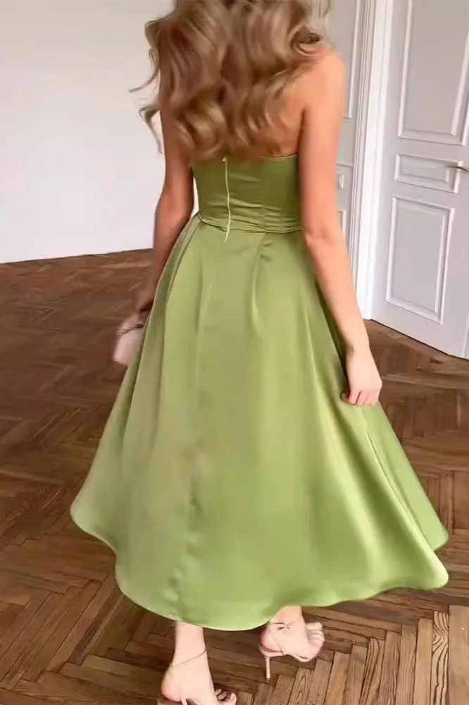 Ivyshape | Charm Strapless Sweetheart Midi Dress