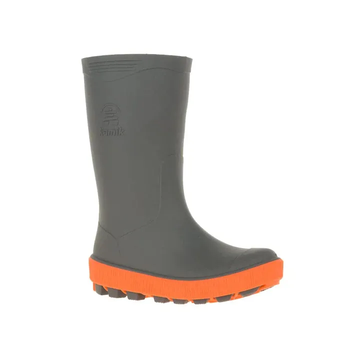 Kamik Riptide | Charcoal Kids Youth Rain Boots