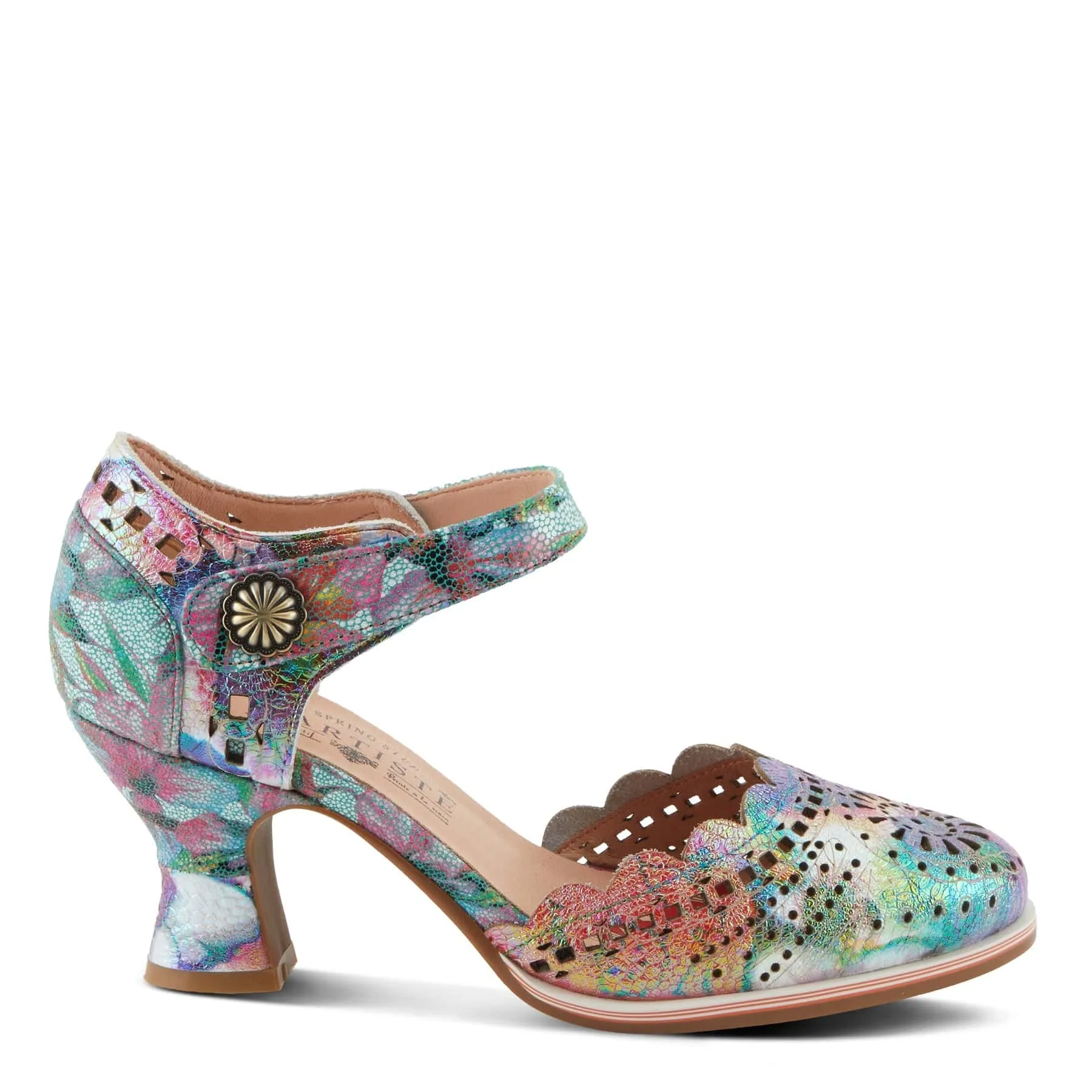L'Artiste Women's Luxe Mary Jane Heels- Rainbow