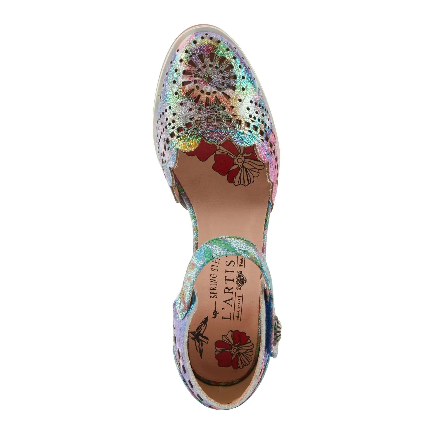 L'Artiste Women's Luxe Mary Jane Heels- Rainbow