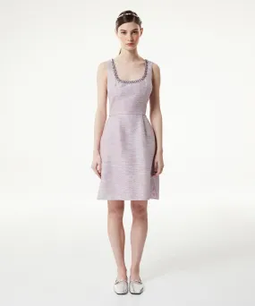 Machka Sequined Tweed Dress Lilac