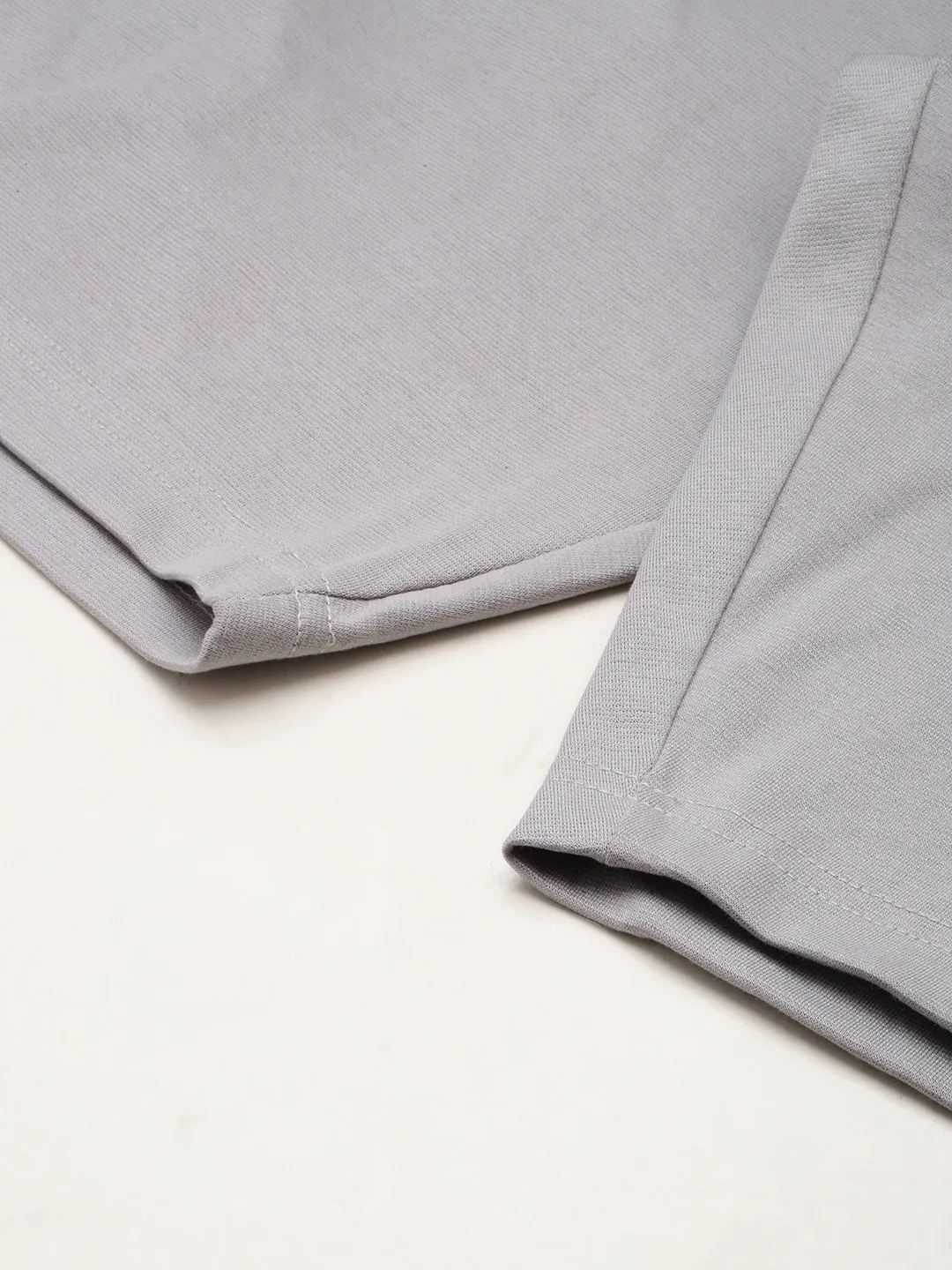 Men Grey Solid Casual Shorts