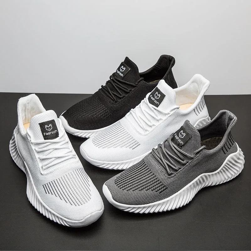 Men's Breathable Fly Knit Casual Footwear Mesh Classic Sneakers