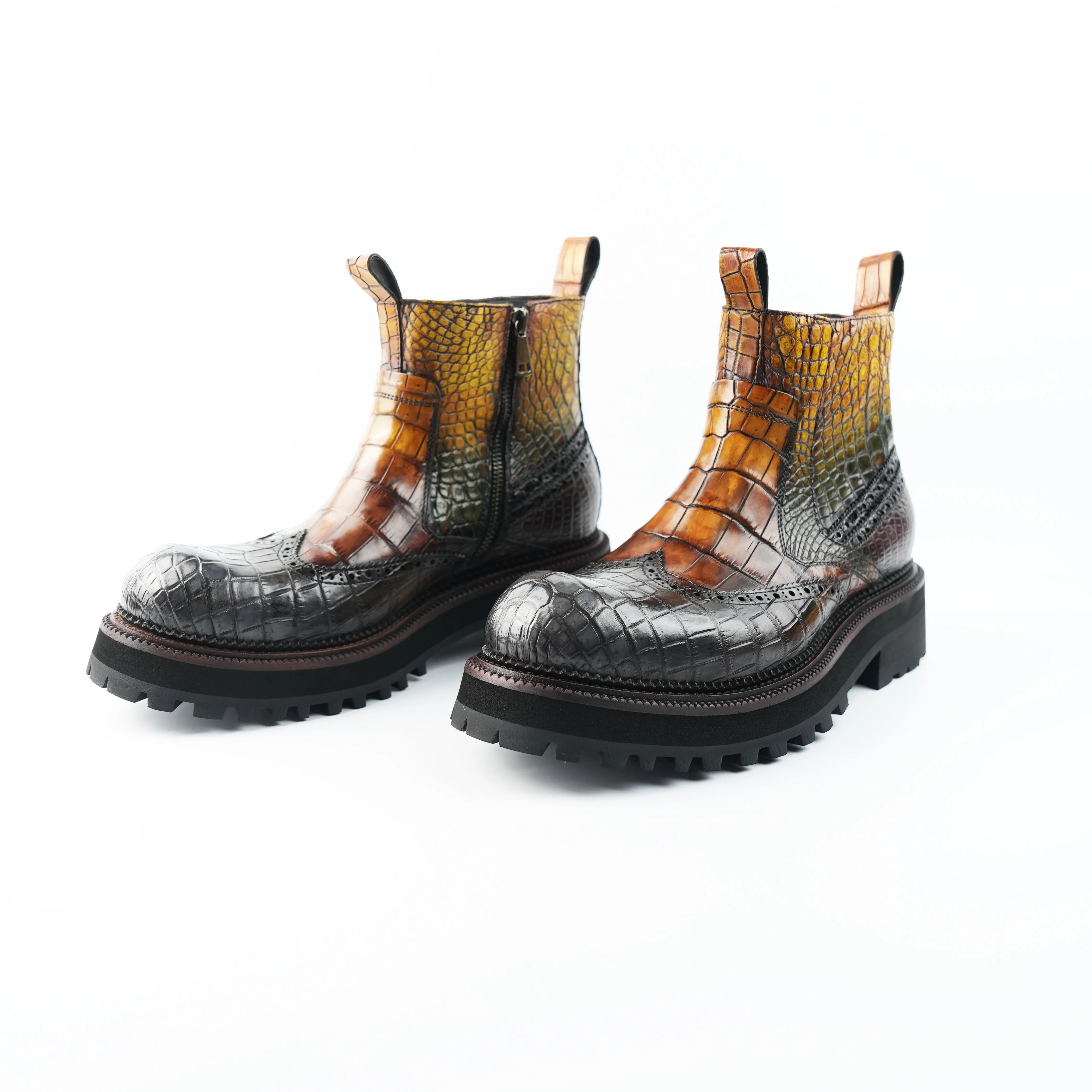 Men's Imported Crocodile - Skin Chelsea Boots