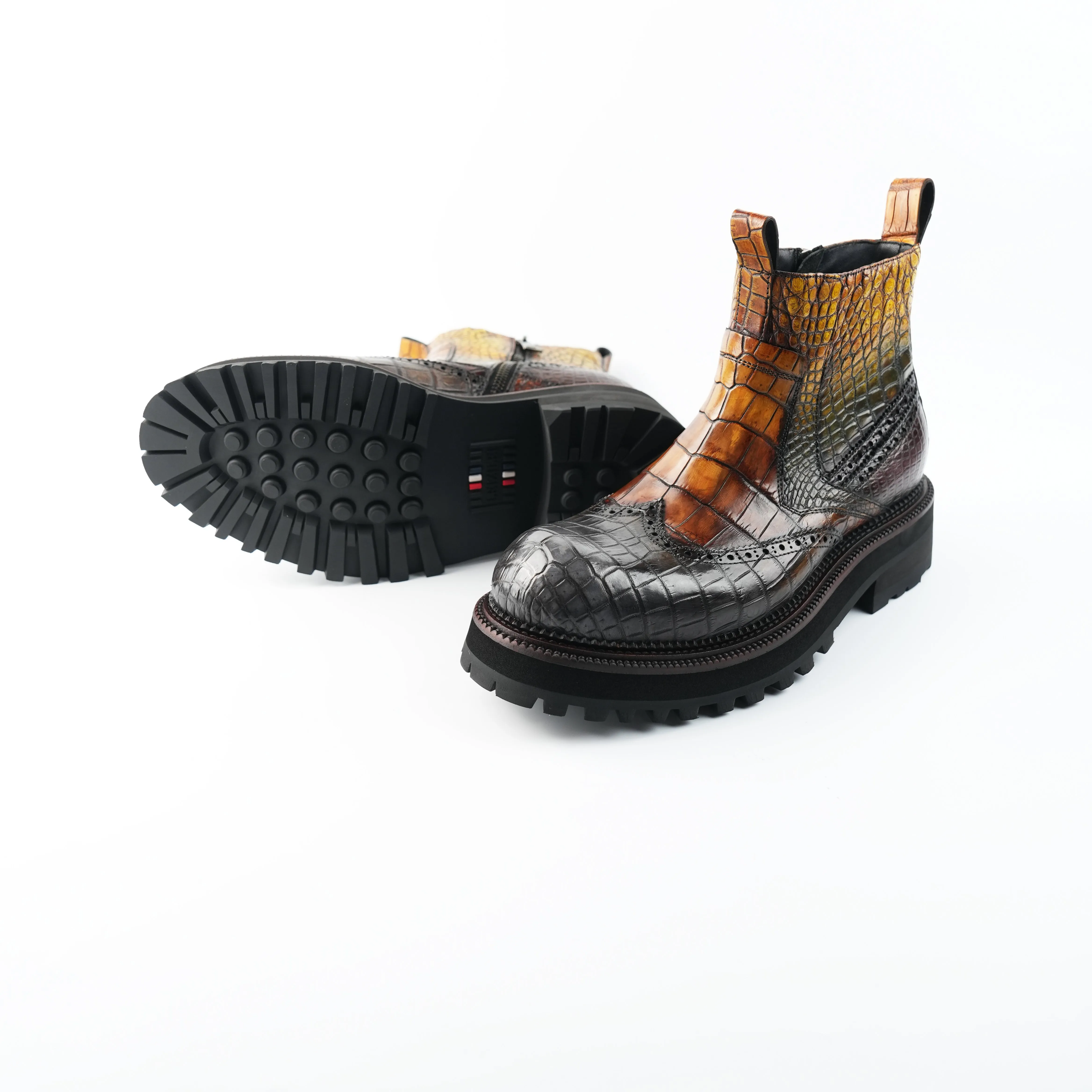 Men's Imported Crocodile - Skin Chelsea Boots