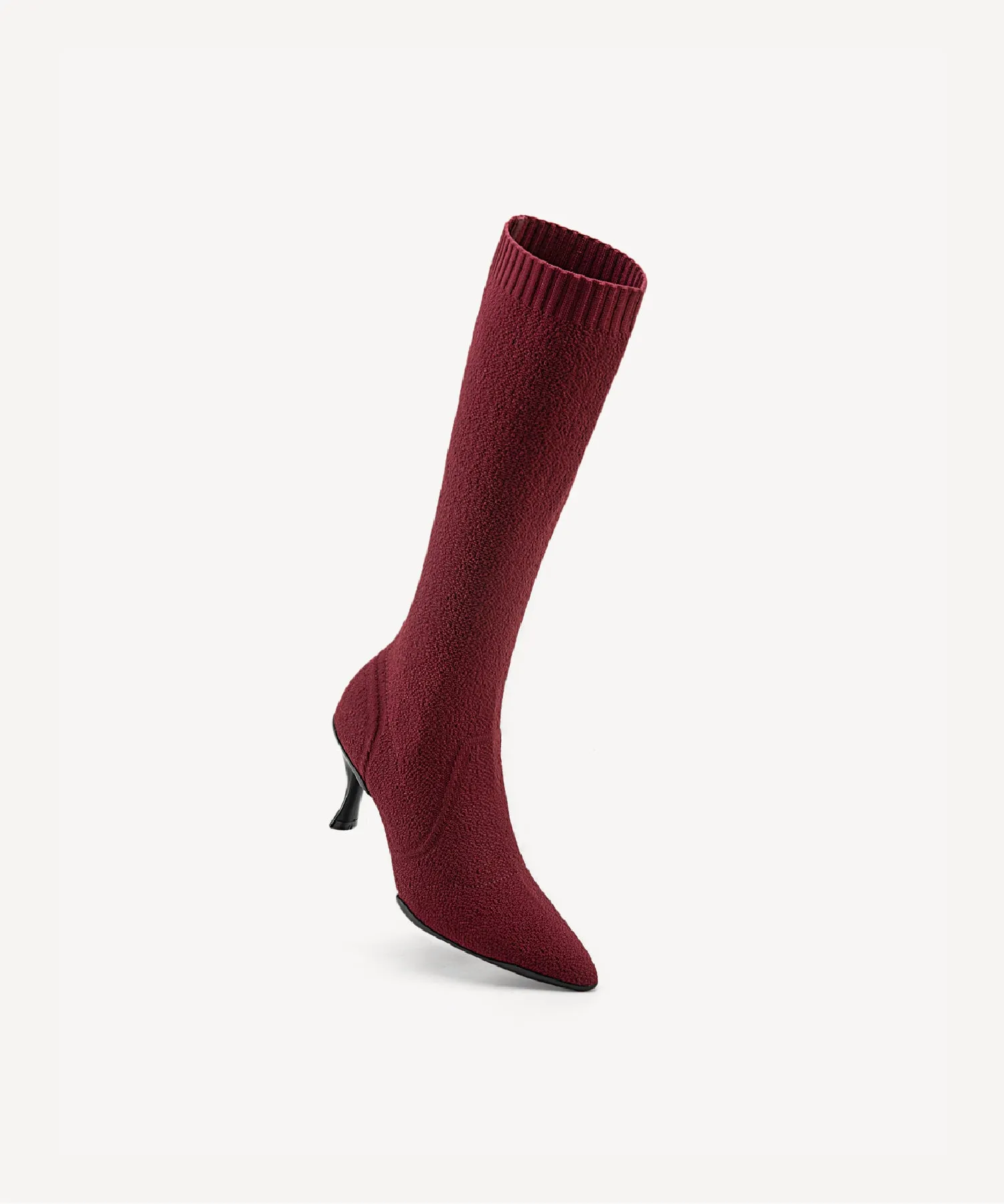 Minimalist  Pointed Toe Heeled Long Boots