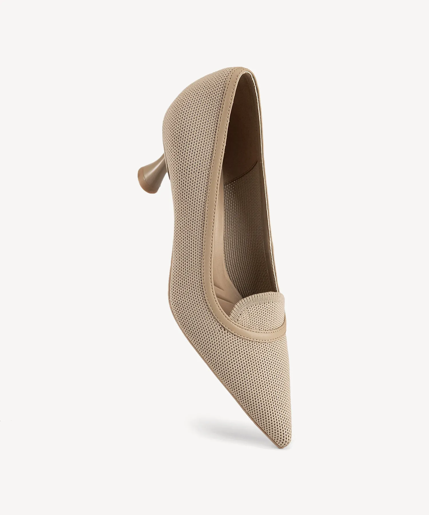 Minimalist Pointed Toe Heeled Pumps Black