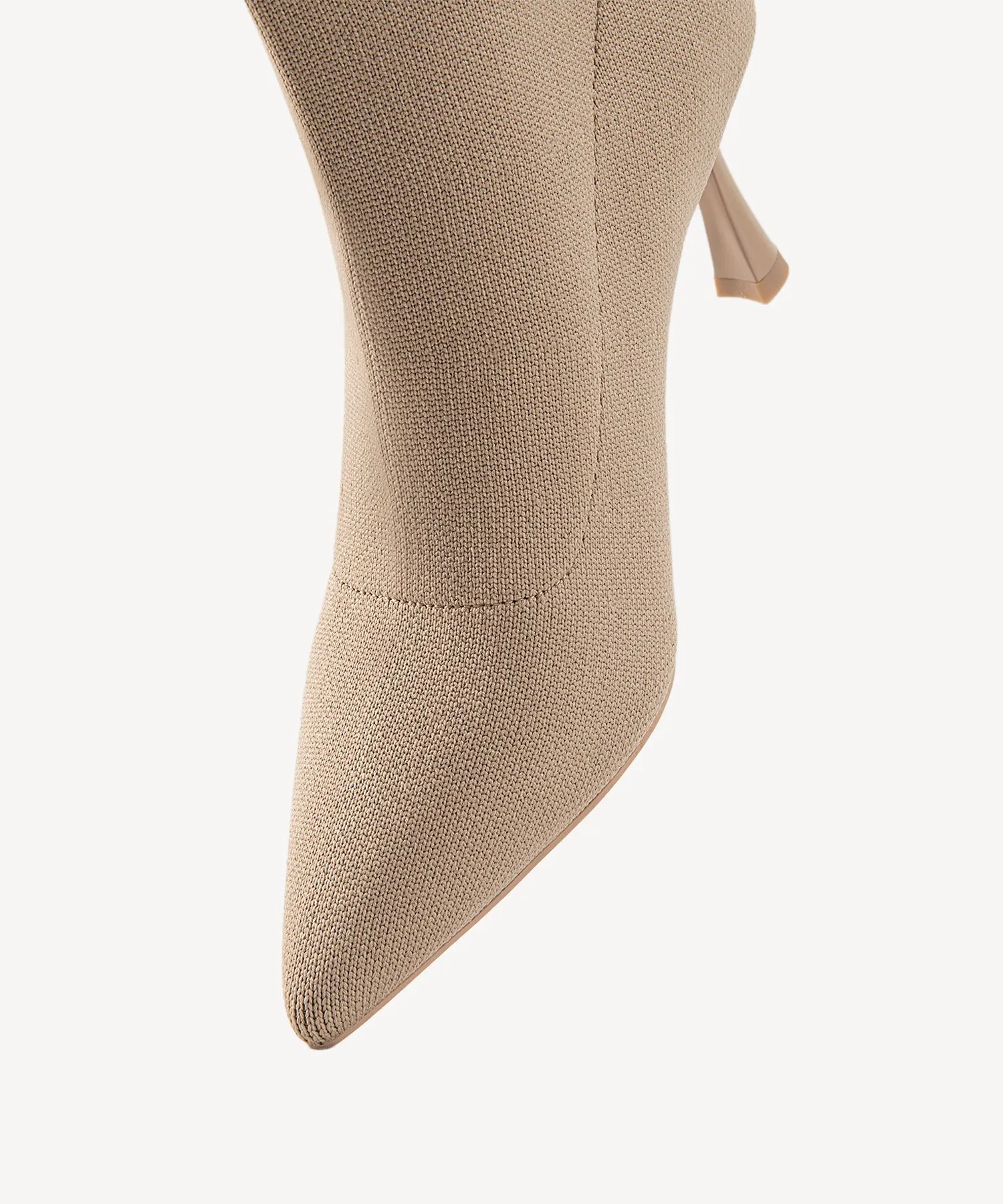 Minimalist Pointed Toe Sock Ankle Boots