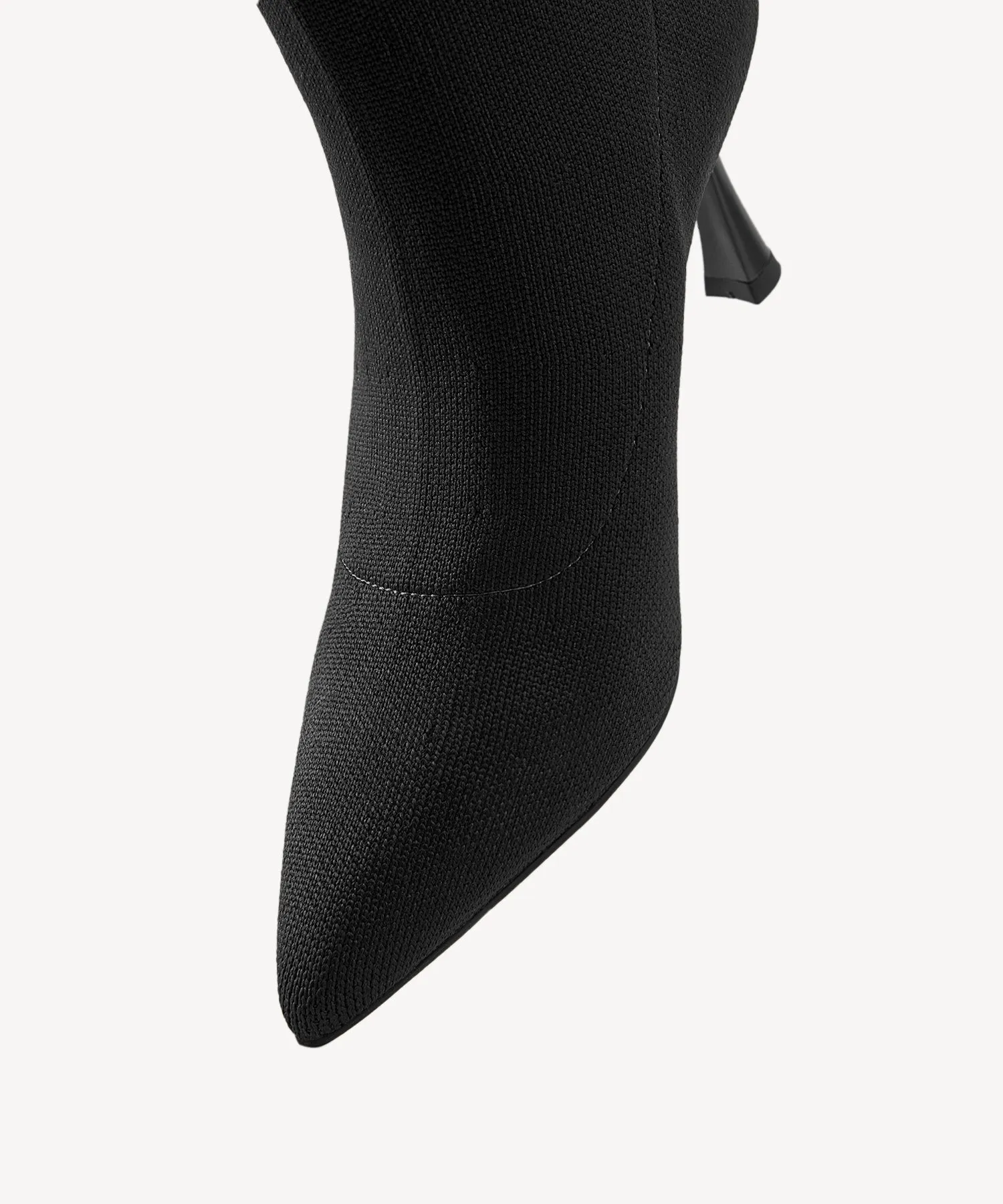 Minimalist Pointed Toe Sock Ankle Boots