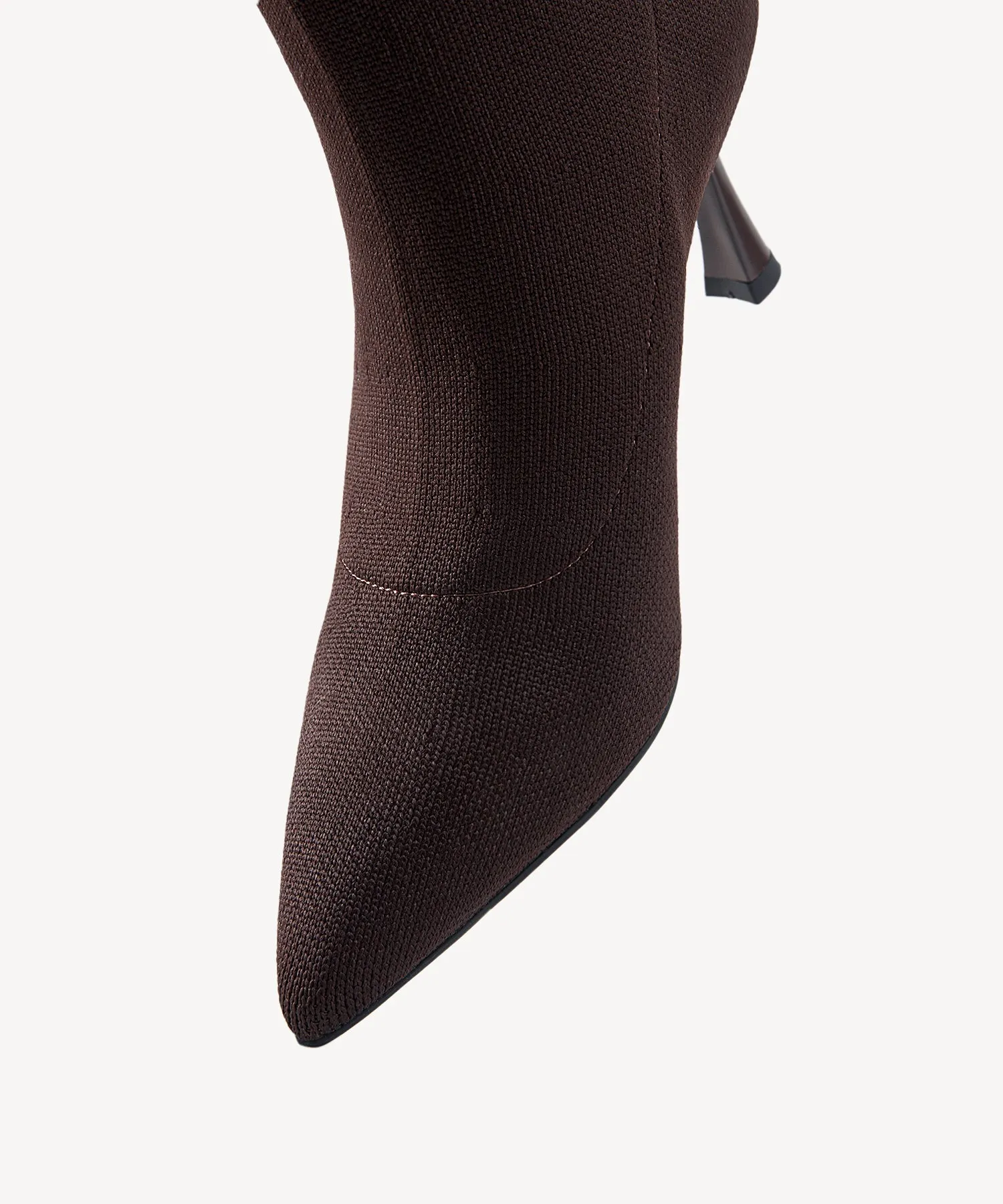 Minimalist Pointed Toe Sock Ankle Boots