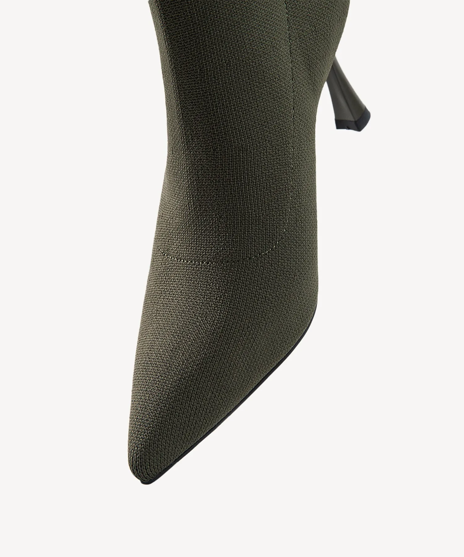 Minimalist Pointed Toe Sock Ankle Boots