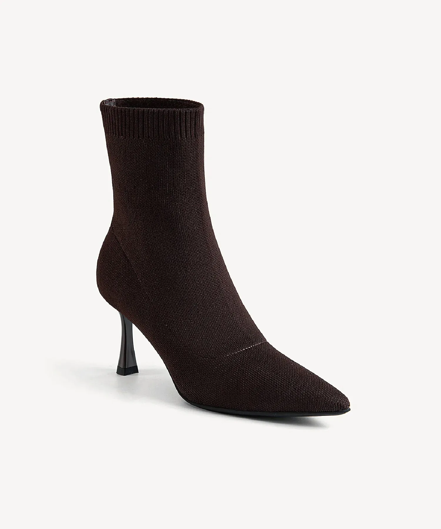 Minimalist Pointed Toe Sock Ankle Boots