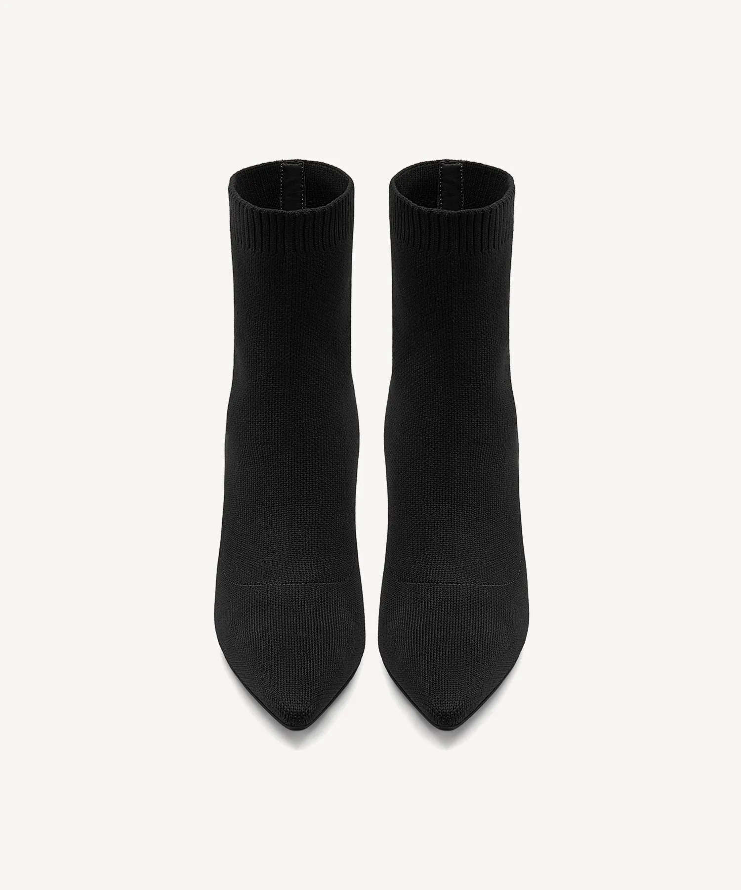 Minimalist Pointed Toe Sock Ankle Boots