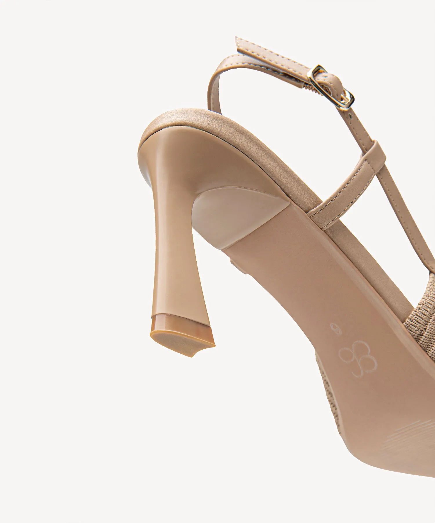 Minimalist Weave Pointed Toe Heeled Slingback