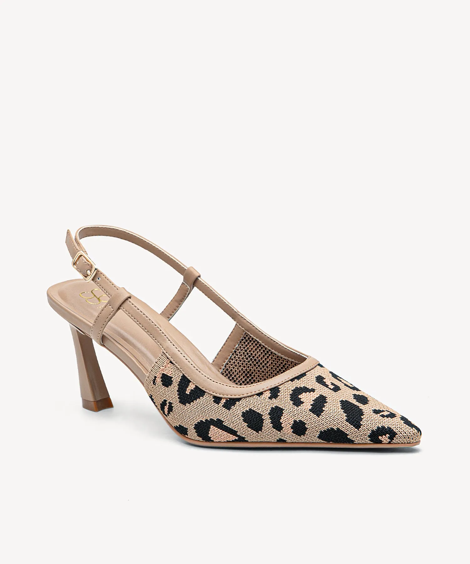 Minimalist Weave Pointed Toe Heeled Slingback