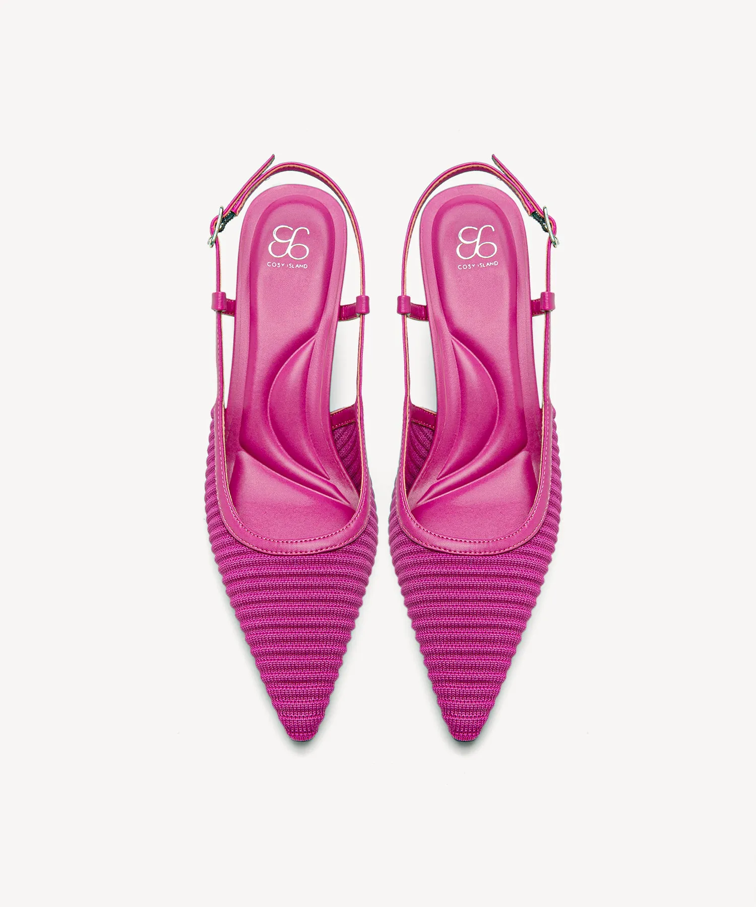 Minimalist Weave Pointed Toe Heeled Slingback