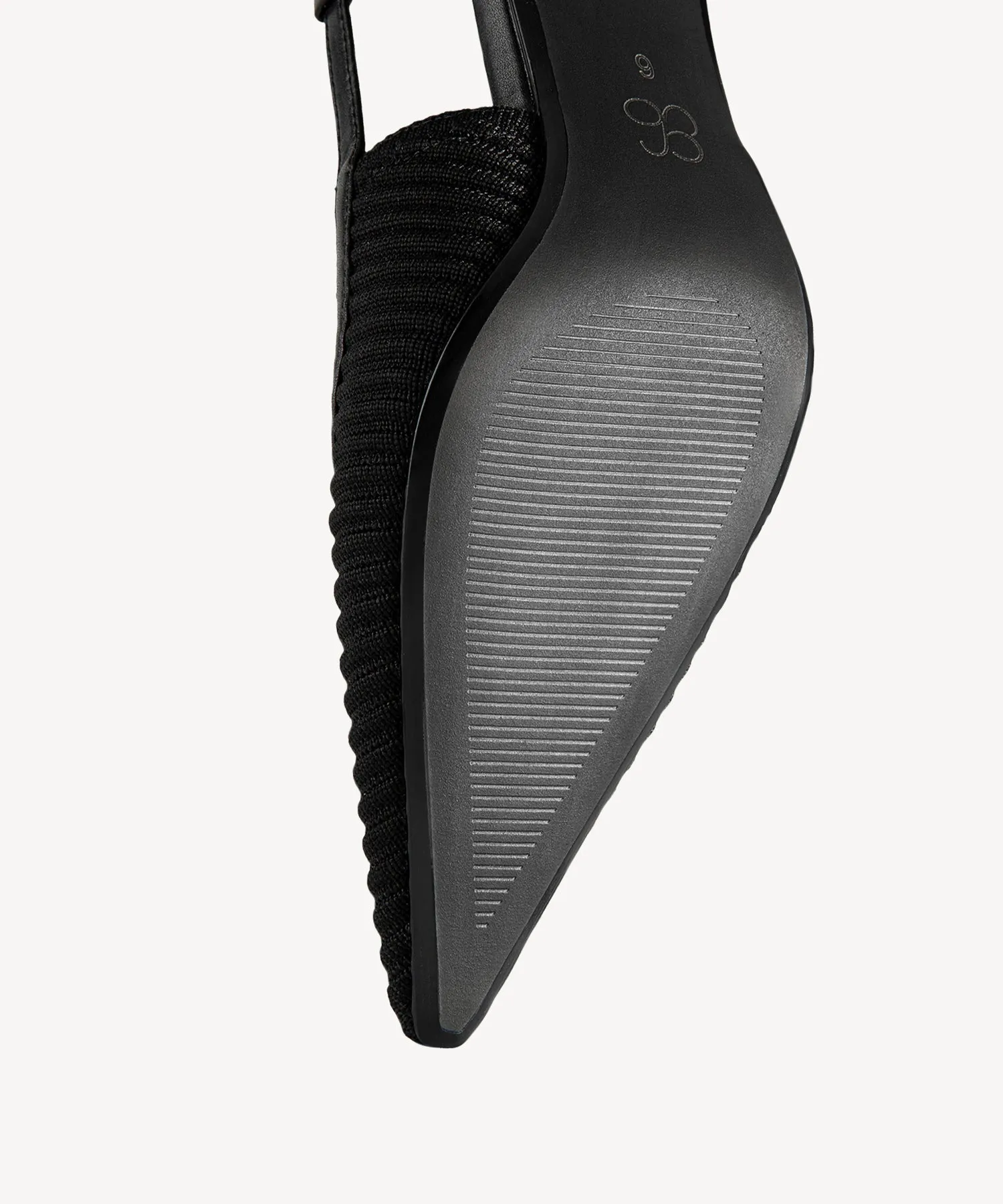 Minimalist Weave Pointed Toe Heeled Slingback