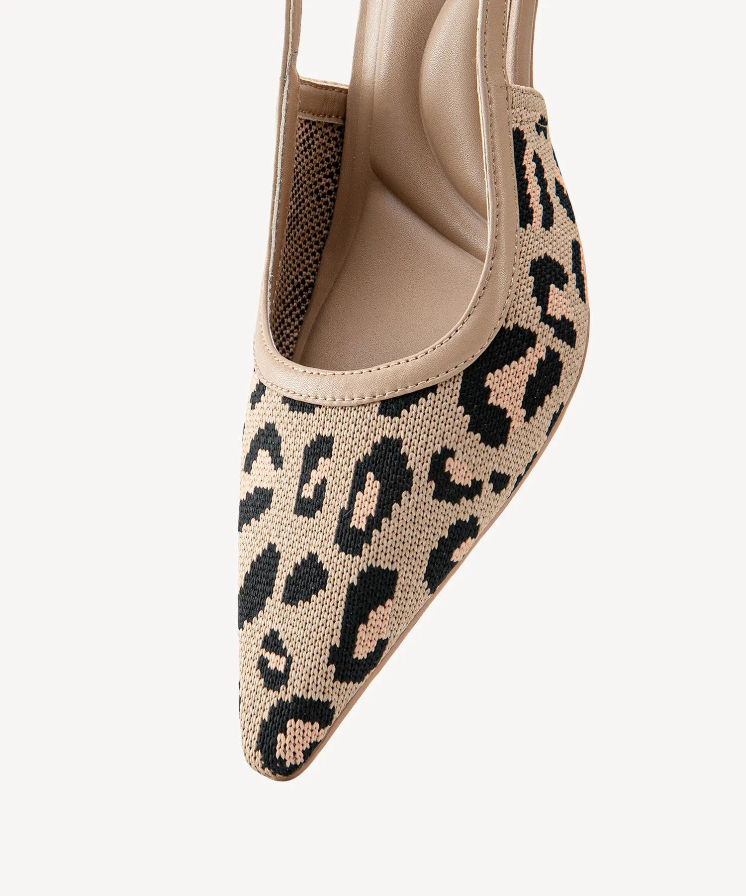 Minimalist Weave Pointed Toe Heeled Slingback
