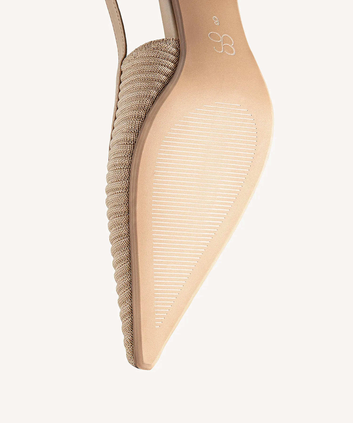 Minimalist Weave Pointed Toe Heeled Slingback