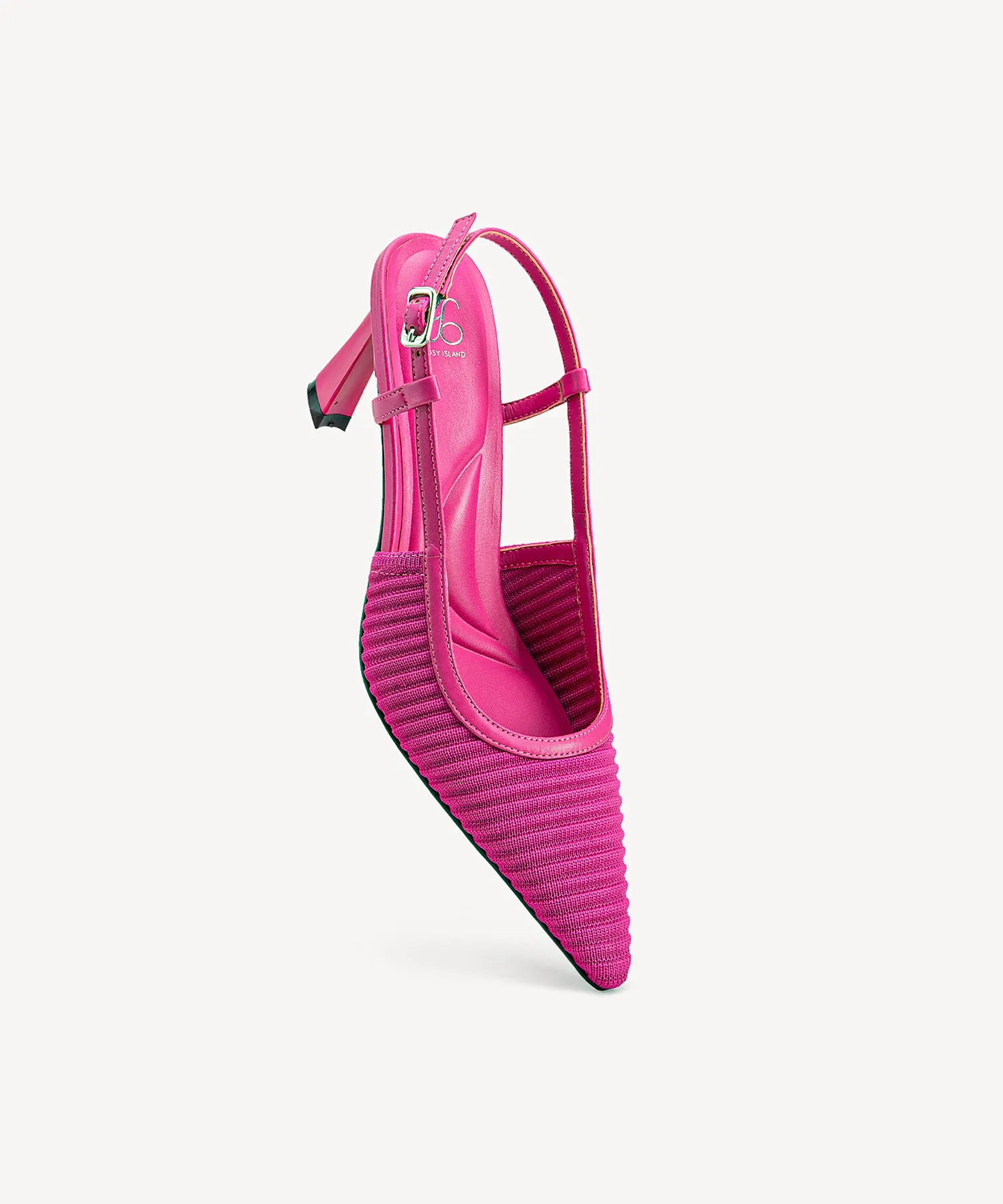Minimalist Weave Pointed Toe Heeled Slingback