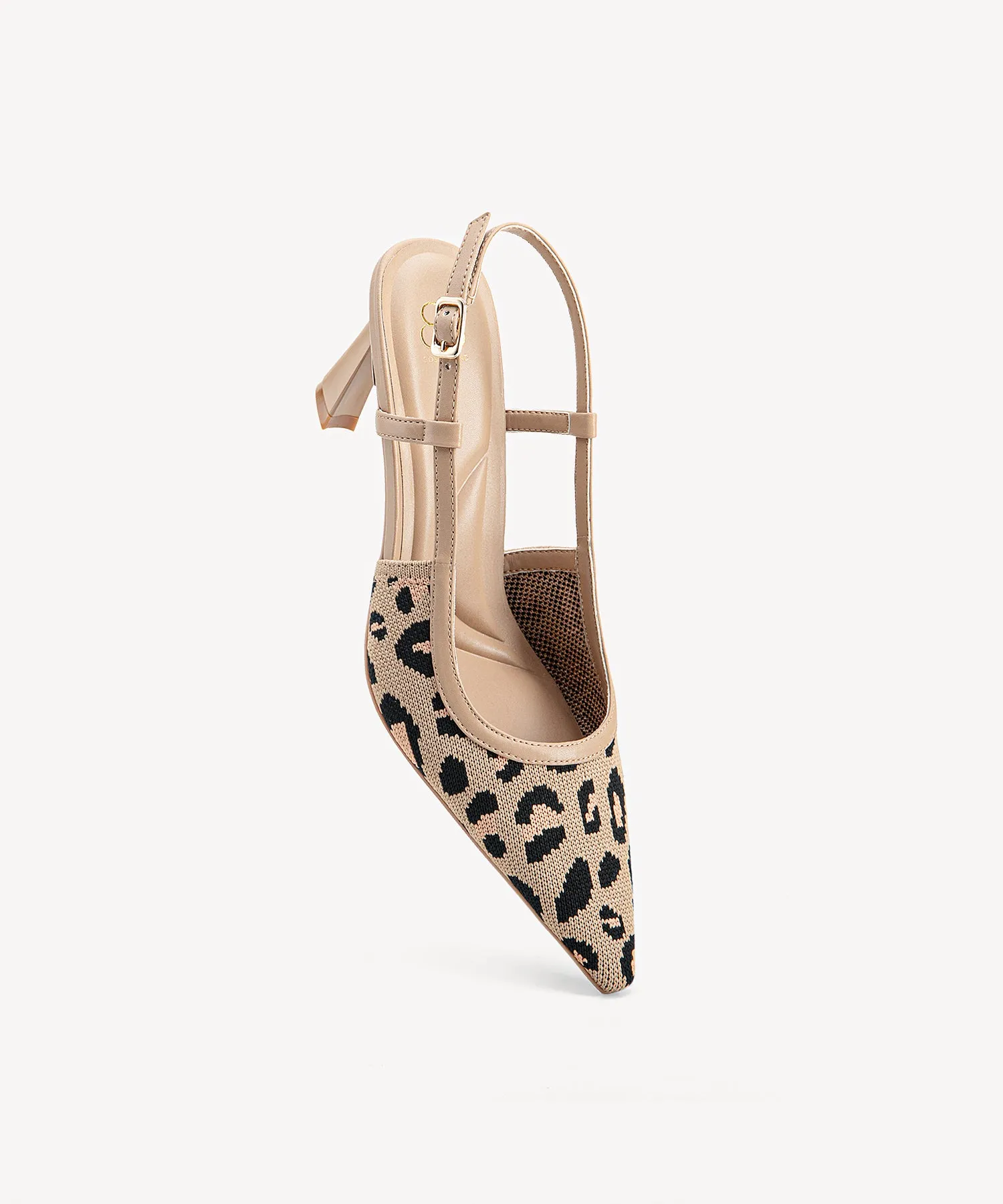 Minimalist Weave Pointed Toe Heeled Slingback