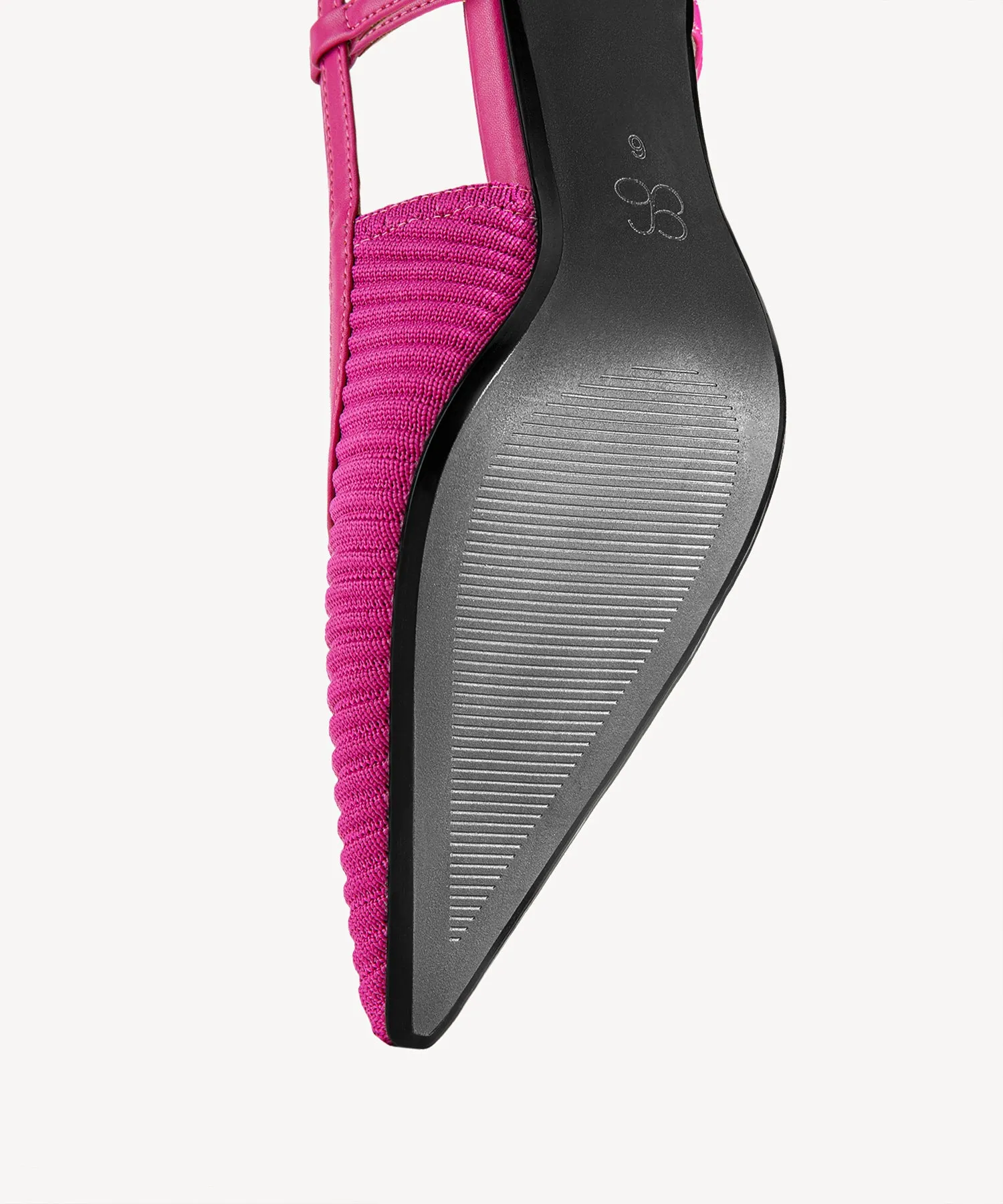Minimalist Weave Pointed Toe Heeled Slingback