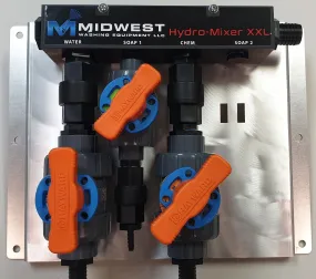 MWE Hydro-Mixer XXL 1" Manifold &  Metering Valves with Heavy Duty Aluminum Stand