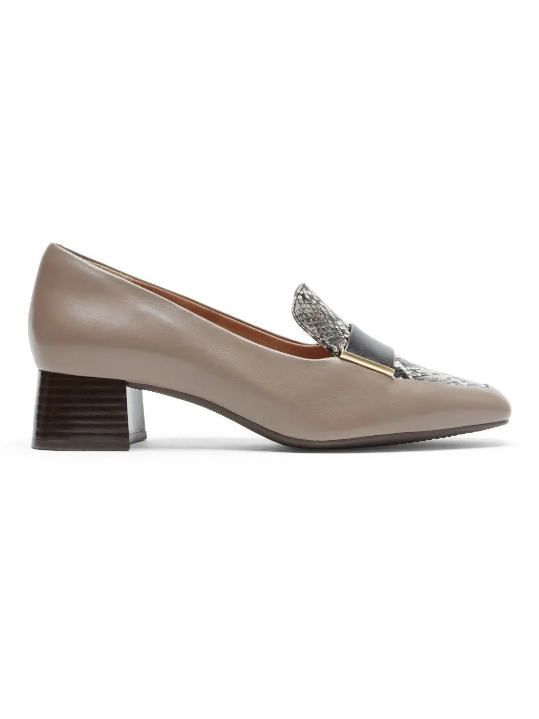 Rockport Women's Total Motion Esma Loafer Heel Dover Taupe CI7269