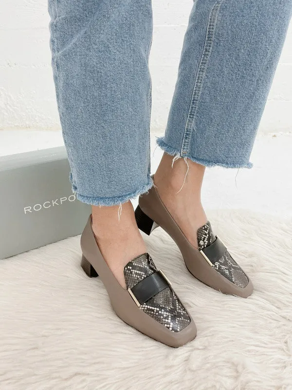 Rockport Women's Total Motion Esma Loafer Heel Dover Taupe CI7269