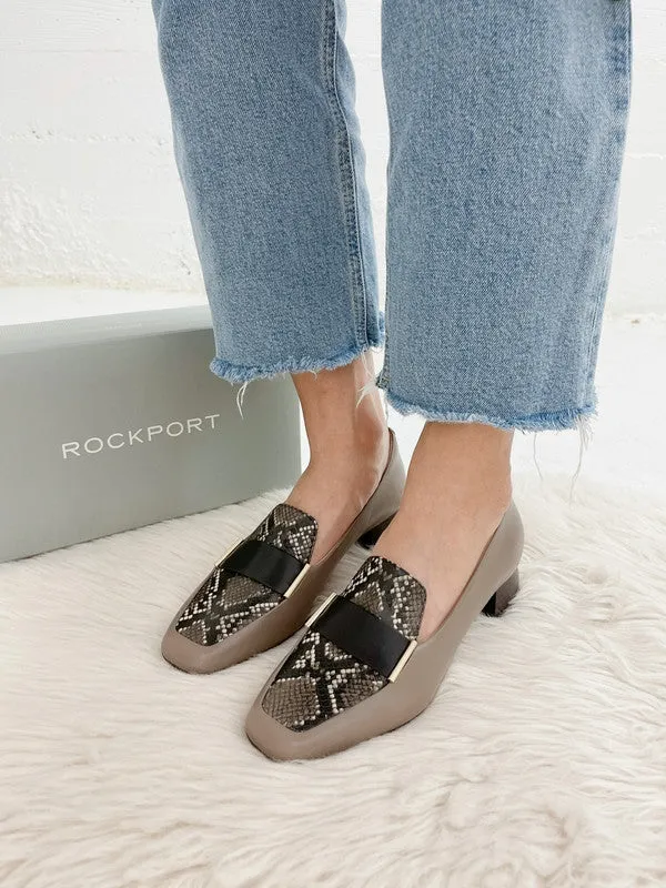 Rockport Women's Total Motion Esma Loafer Heel Dover Taupe CI7269