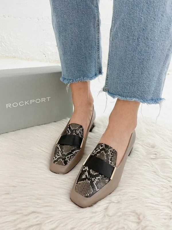 Rockport Women's Total Motion Esma Loafer Heel Dover Taupe CI7269