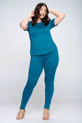 Three Piece Legging Set-Teal