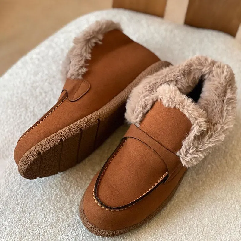 Women's Winter Fleece-lined Thick Snow Boots
